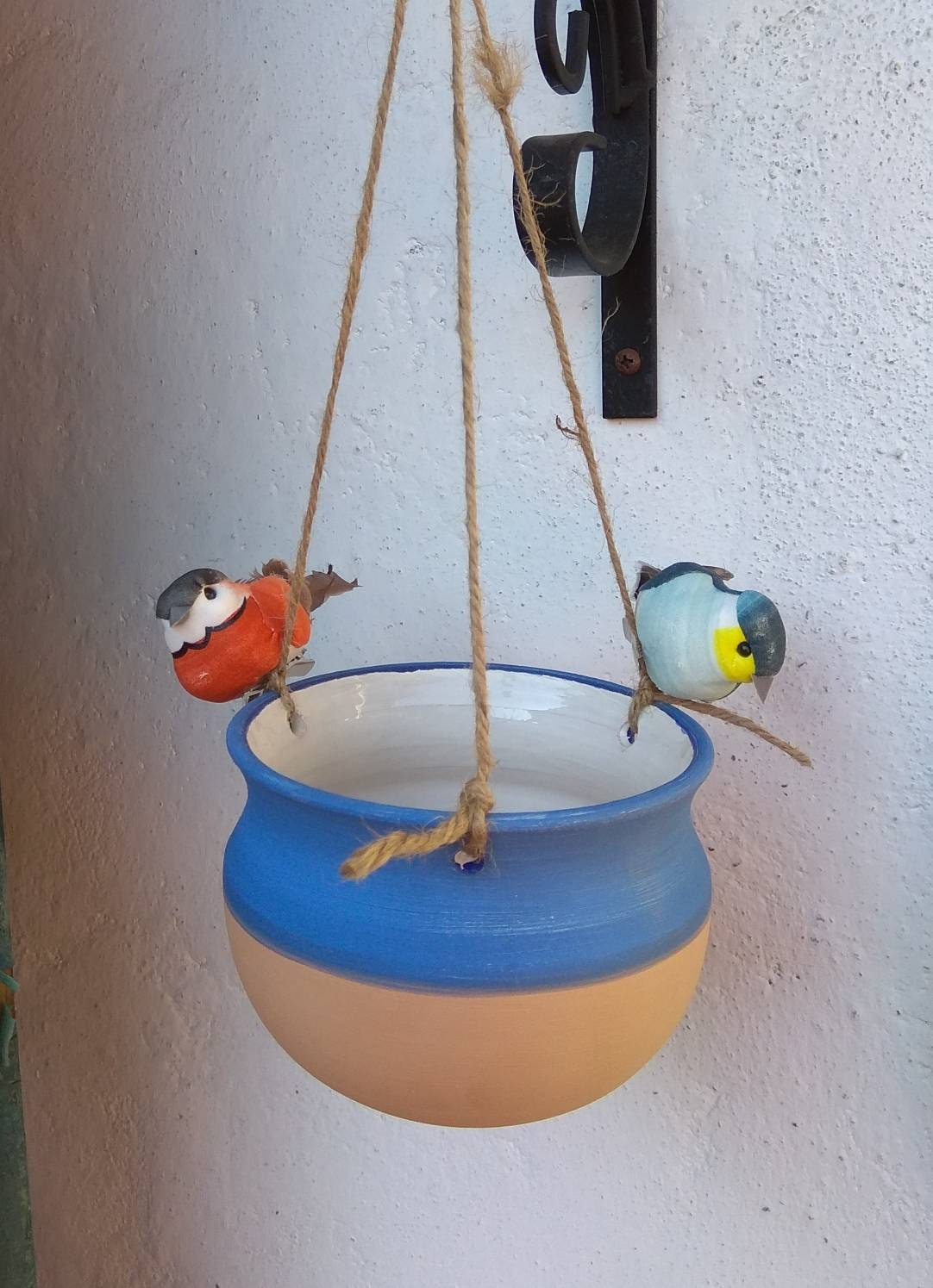 It is a small vase to hang 7.5 Diam Tall cm To be used as aflower holder or as a bird feeder. 10 made at the lathe It is a small vase to hang 7.5 Diam Tall cm To be used as aflower holder or as a bird feeder. 10 made at the lathe