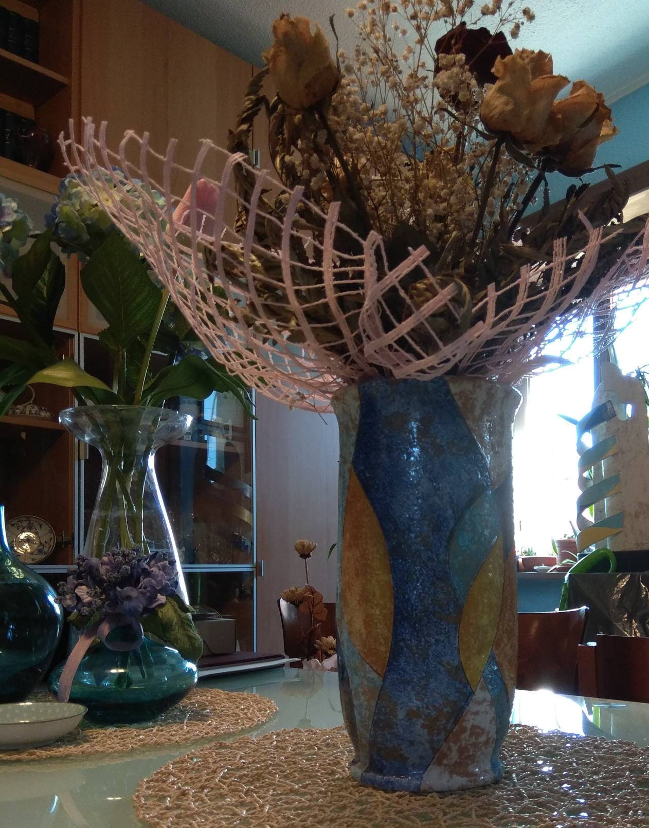 Tymar Vaso per fiori, Coprivaso, confezione da 2, forma rotonda ((confezione da 2) Grigio chiaro, ø 35 cm