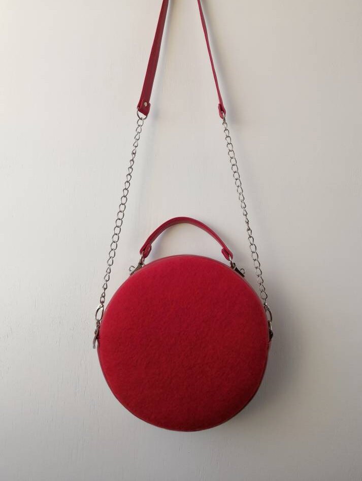 round red crossbody bag