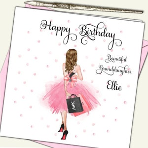 Personalised Female Birthday Card Mum Friend Grandma Auntie Sister