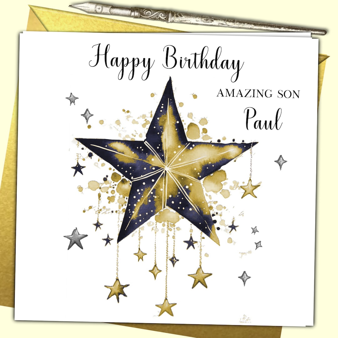Personalised Birthday Card Teenage Boy Son Nephew Great Grandson Male ...