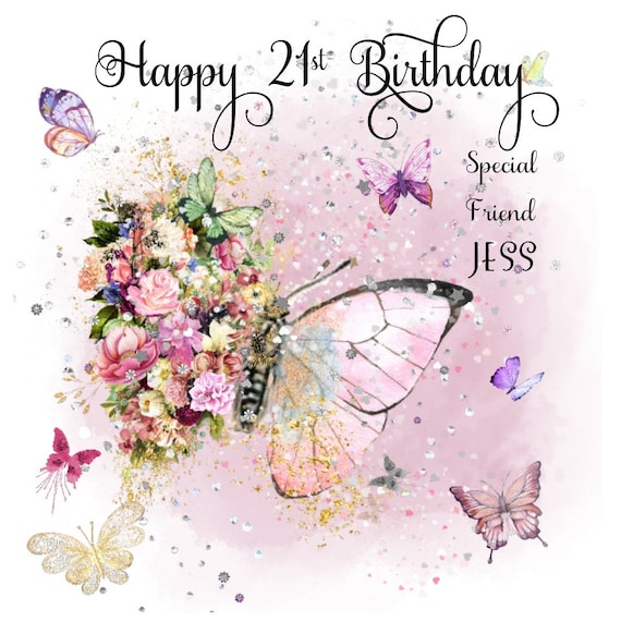 CENTRAL 23 Tarjetas De Cumpleaños Para Mujer – Fabulosas Mariposas – Tarjeta De Cumpleaños De Tía – Tarjeta De