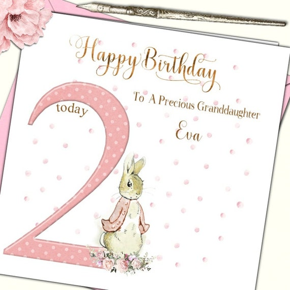 2nd Birthday Card Granddaughter Daughter Goddaughter Niece Etsy 2nd Birthday Card Granddaughter Daughter Goddaughter Niece Etsy
