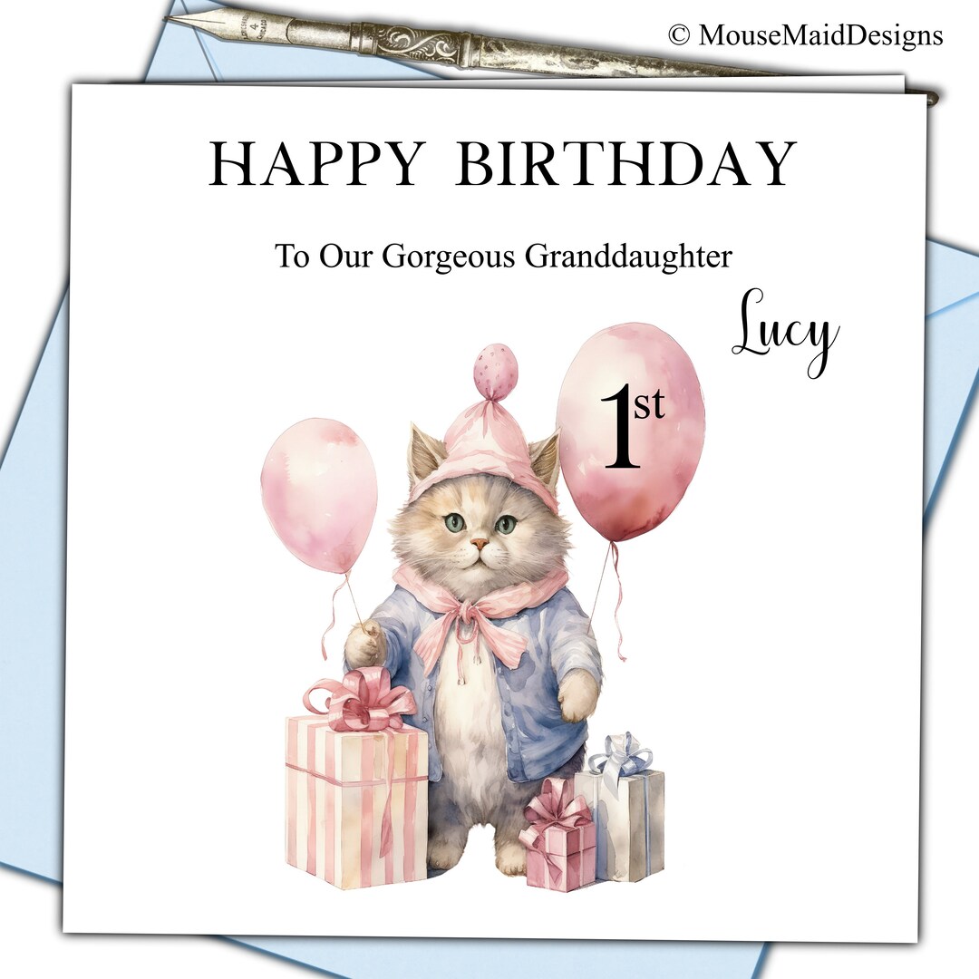 4th 5th Birthday Card Fairy Princess Great Grand Daughter Goddaughter Niece Personalised (fp4 Or Fp5) - UK