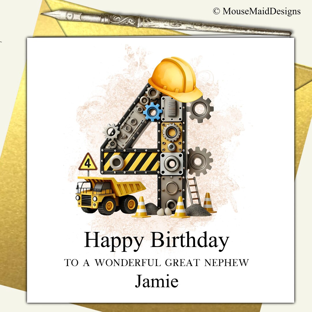 4th Birthday Card for Great Grandson Son Godson Nephew Brother Cousin ...