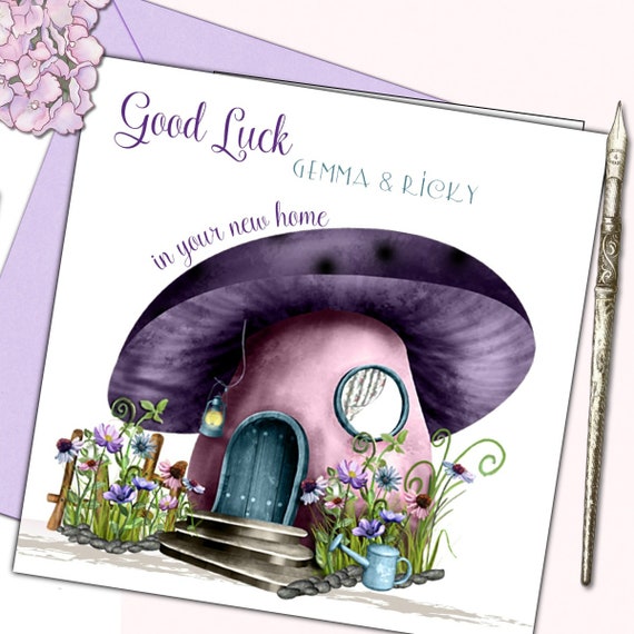 Personalised New Home Good Luck Card Etsy