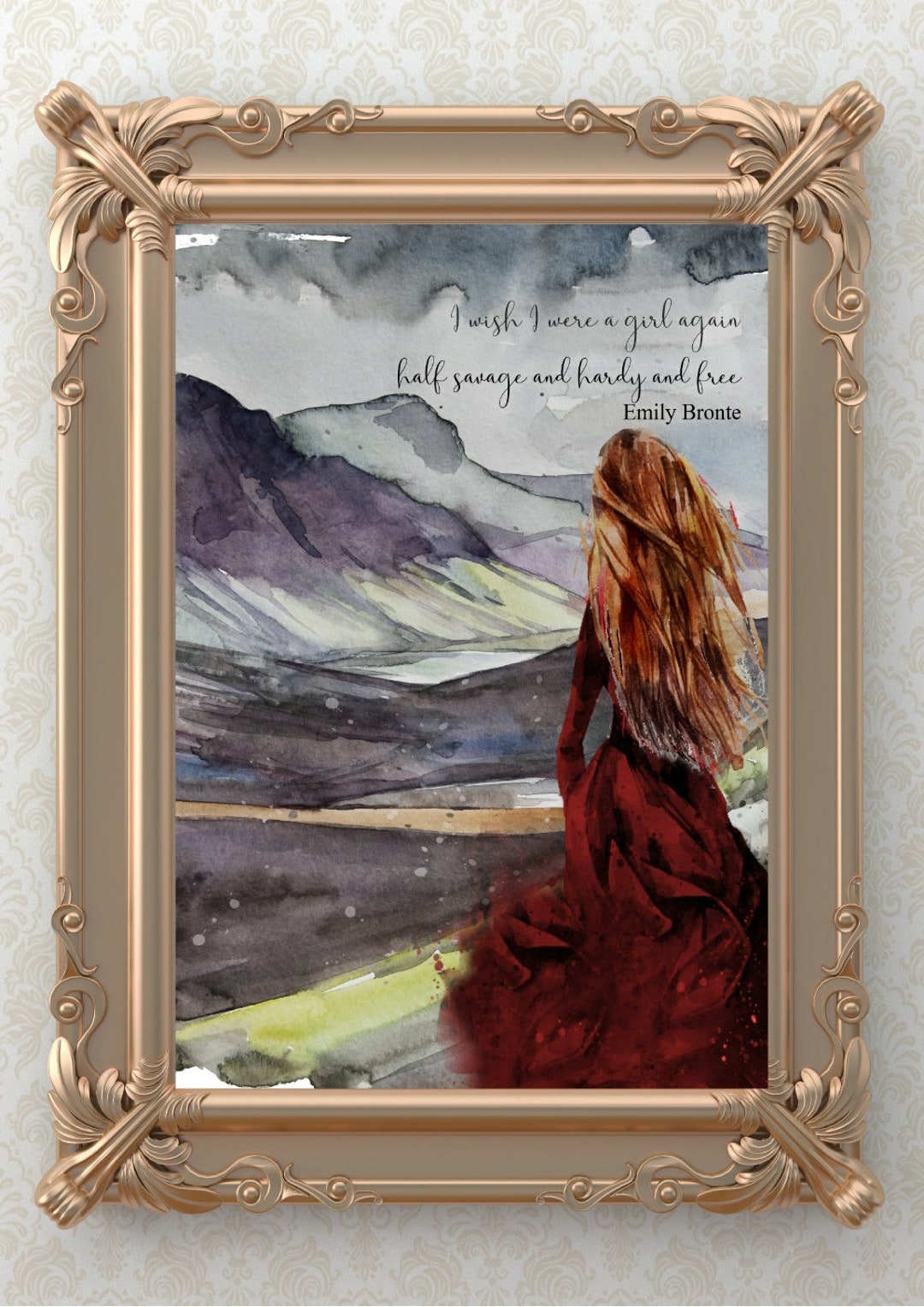 Wuthering Heights Quote Print A4 Unframed Kathy Etsy