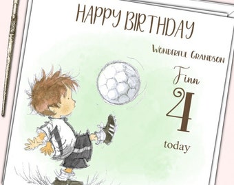 Personalized Peter Rabbit Birthday Card For Son, Grandson, Godson - 1st, 2nd, 3rd Birthday 8 thumbnail image