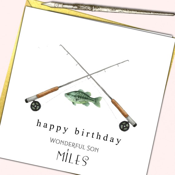 Personalised Birthday Card for Him Fishing Father Dad Husband Son Grandson  Nephew Brother in Law Boss Grandad Uncle Male 30th 40th 50th -  Canada