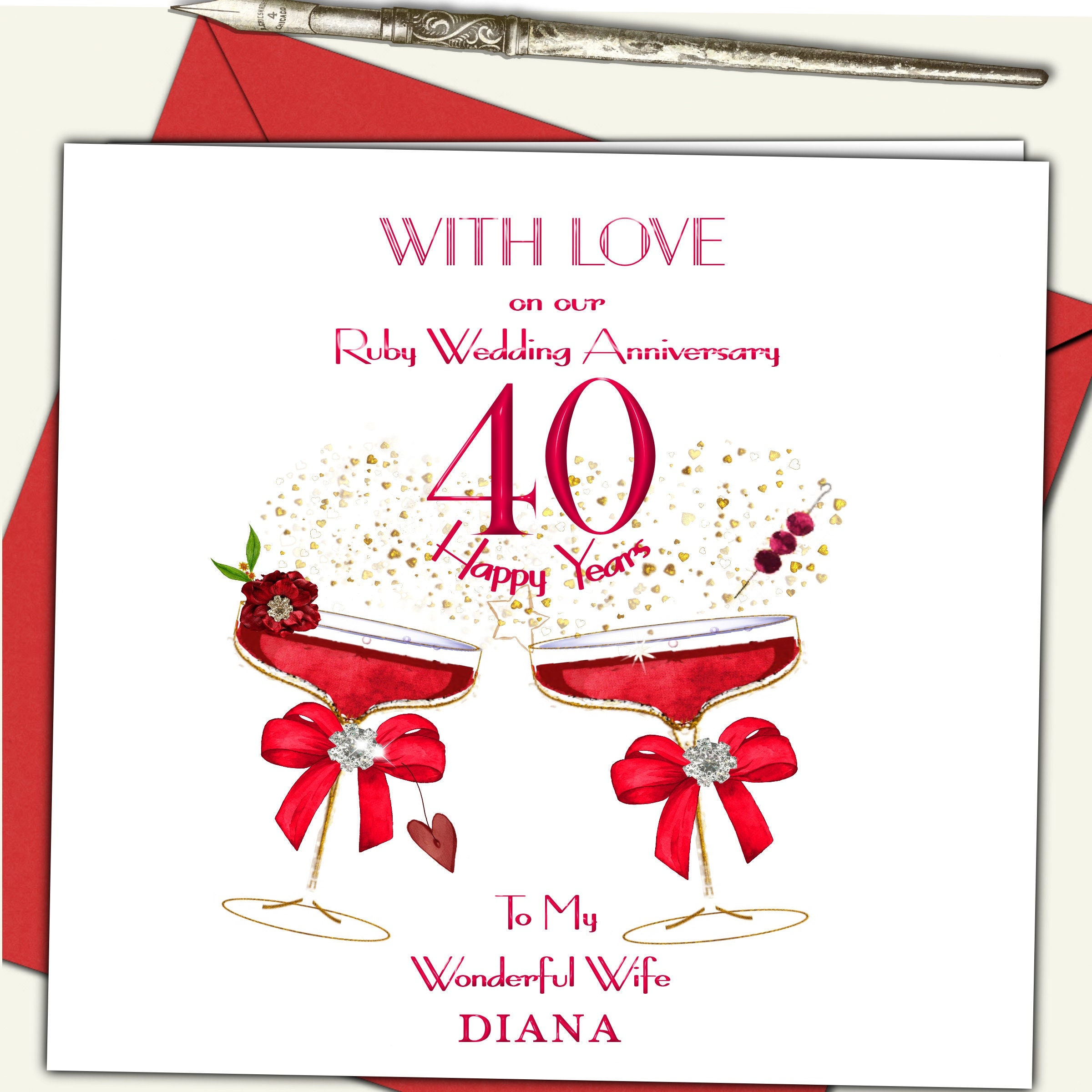 40th wedding anniversary card for my husband 2025