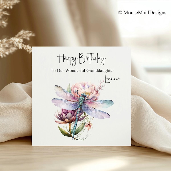 Tarjeta de cumpleaños personalizada para bisnieta, hermana, amiga, prima, sobrina (21, 30, 40, 50 años)