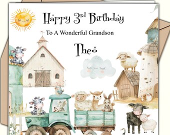 Personalised Boy's First Birthday Card, 1st Birthday Card For Son