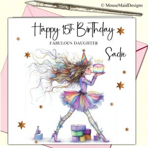 Birthday Card for her Great Grand God Daughter Niece Goddaughter Personalised Girl Cousin 10th 11th 12th 13th 14th 15th  teen (cg1)