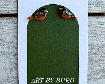 Baltimore Orioles Baseball Clay Stud Earrings