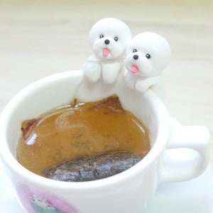 Bichon Frise Tea Bag Holder Dog Lovers Gifts Cup Decor Mug Decor