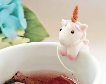 Unicorn Ornament - Unicorn Tea Bag Holder - Rocking Unicorn - Reindeer & Sleigh kit - tea infuse