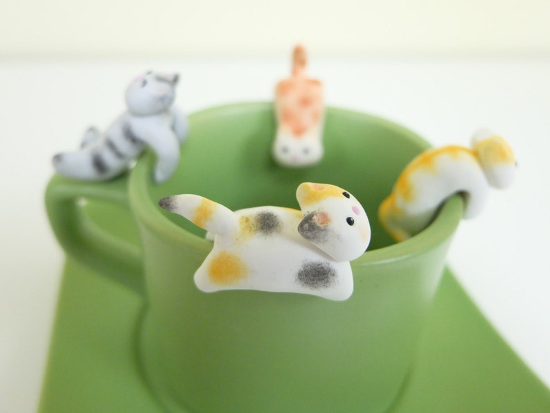 Tabby Cat Tea Bag Holder C Cute Cat Tea Pot Teabag Holder Etsy Hong Kong