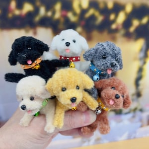 Miniature Toy Poodle with Flexible Head & Legs - Miniature Dog - Poodle Gift - Poodle Lover Gifts