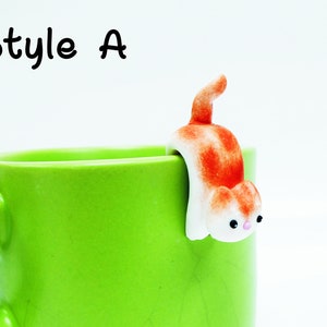 Tabby Cat Tea Bag Holder B Cute Cat Tea Pot Teabag Holder Sipping Cup Mug Decor Style A