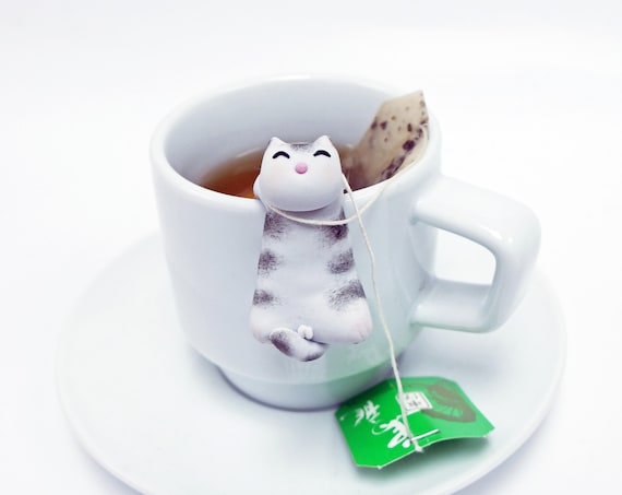 Cat Tea Bag Holder style A - Cute Cat Tea Pot Teabag Holder - Shop