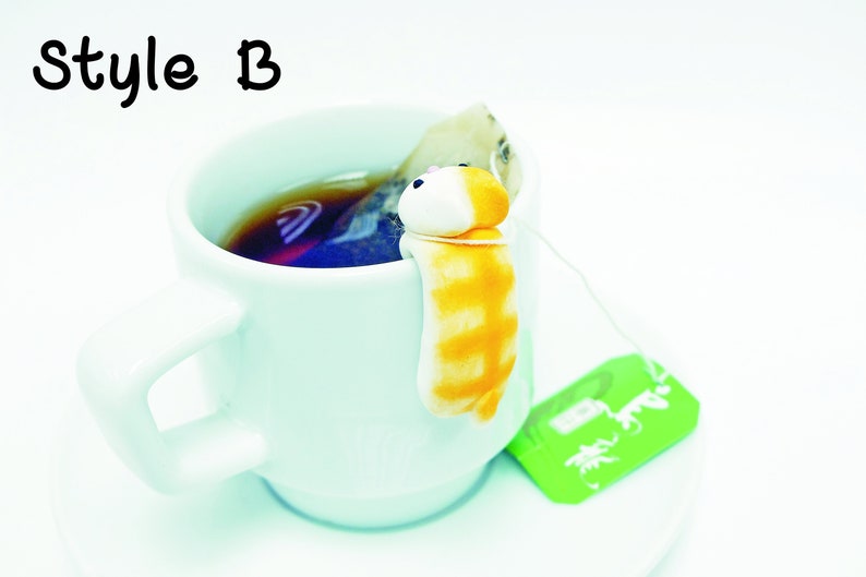 Tabby Cat Tea Bag Holder B Cute Cat Tea Pot Teabag Holder Sipping Cup Mug Decor Style B