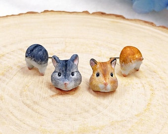 Cute Hamsters Earrings , pet earring , Rodentia , handmade earrings