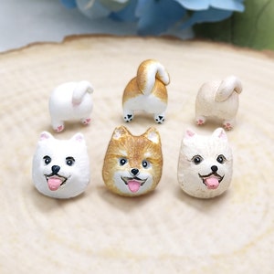 Pomeranian Earrings - Lovers Gifts - Dogs Lover Gifts - Dogs Earrings - Pomeranian Post Earrings