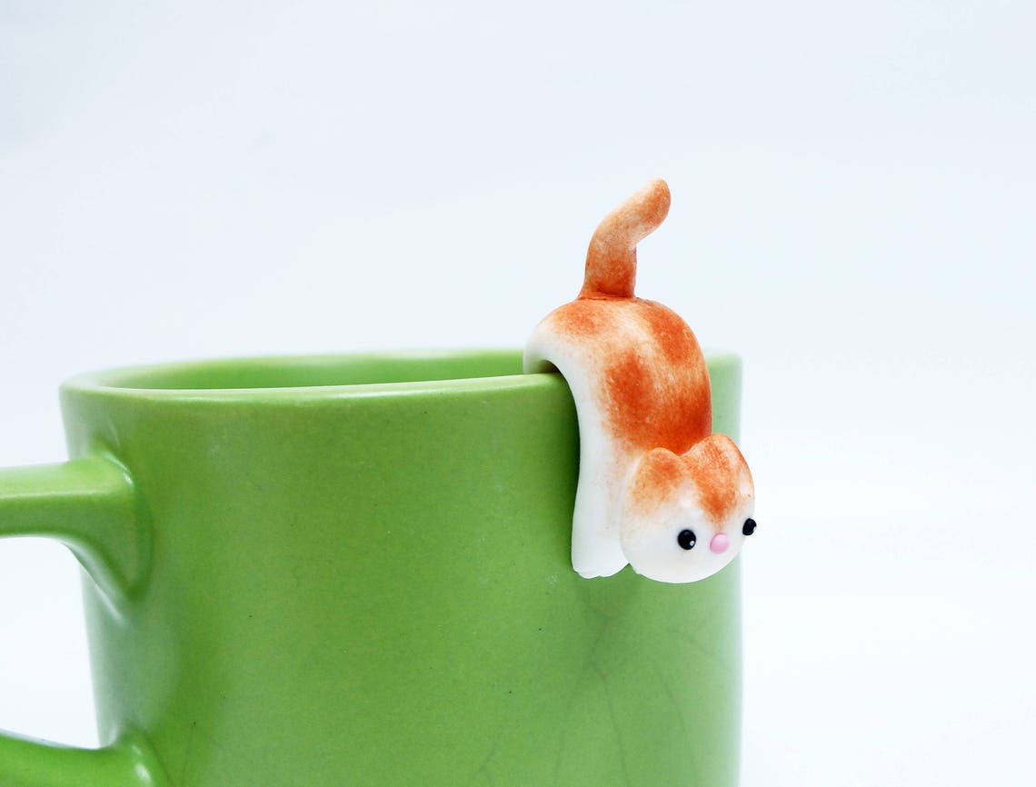 Cat Tea Bag Holder A Cute Cat Tea Pot Teabag Holder Cat Etsy