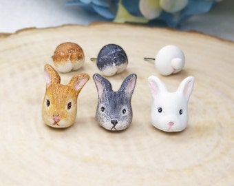 Kaninchen Ohrringe - Kaninchen Ohrringe - Häschen Ohrringe - Häschen Liebhaber Geschenk - Osterhasen Ohrringe