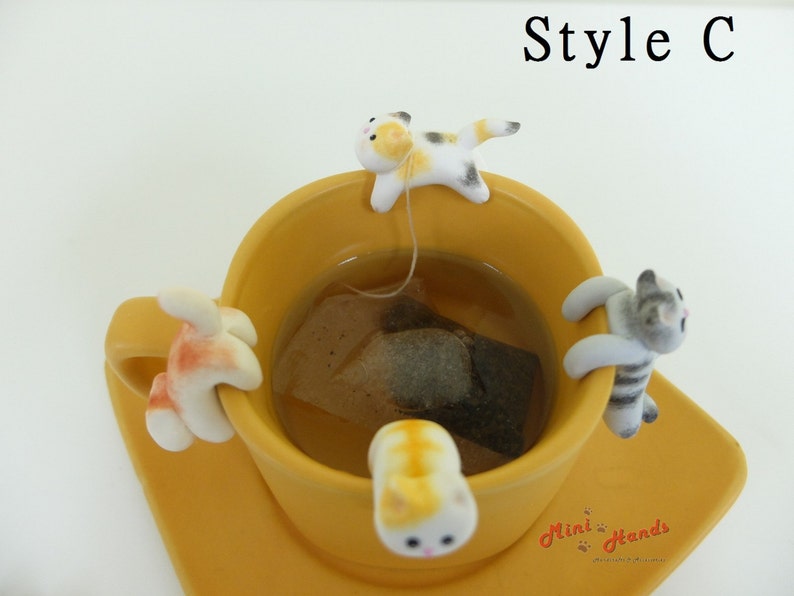 Tabby Cat Tea Bag Holder C Cute Cat Tea Pot Teabag Holder Etsy Hong Kong