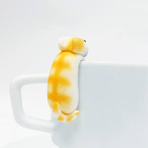 Tabby Cat Tea Bag Holder B Cute Cat Tea Pot Teabag Holder Sipping Cup Mug Decor image 4