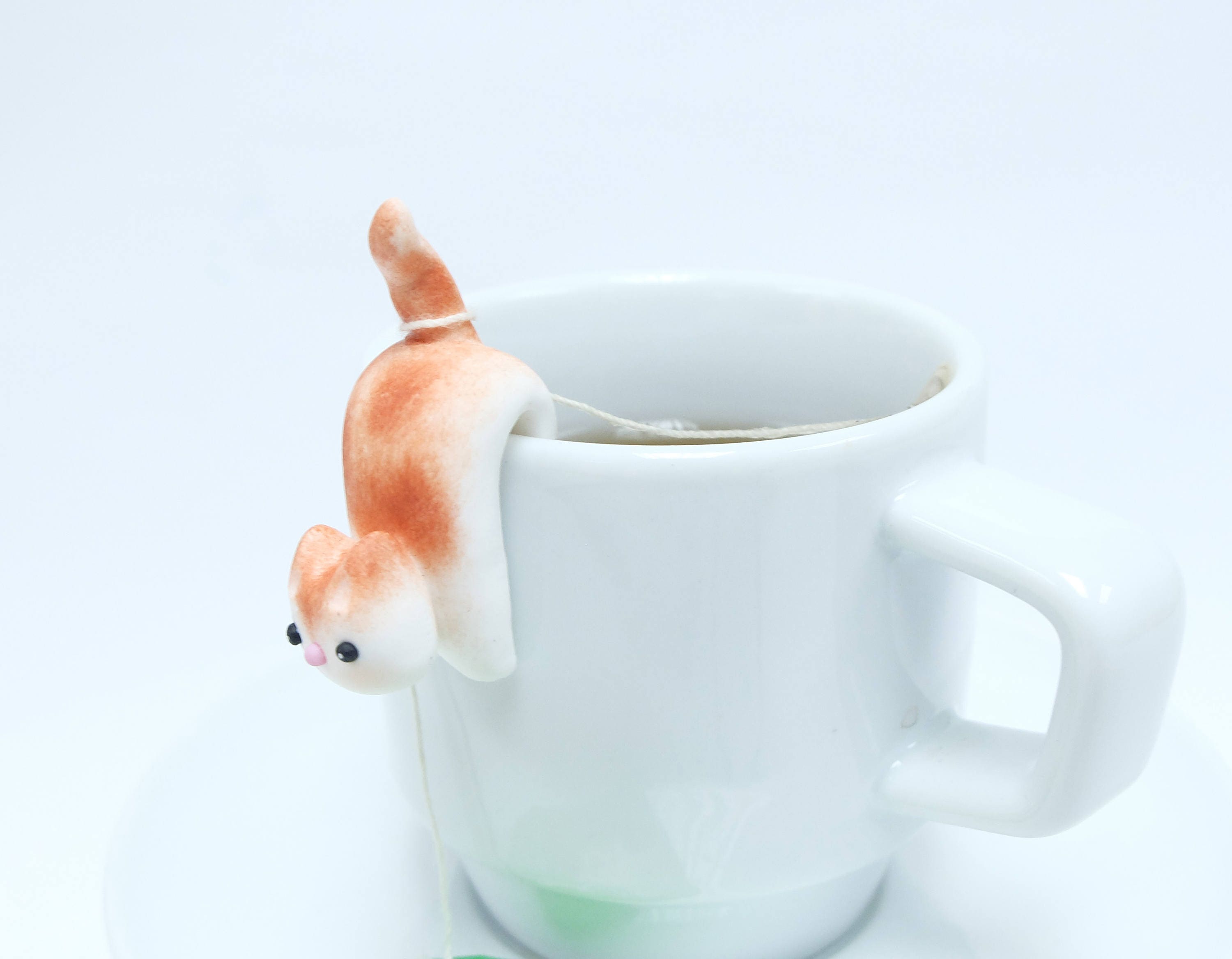 Cat Tea Bag Holder A Cute Cat Tea Pot Teabag Holder Cat Etsy