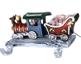 train stocking holder set of 4