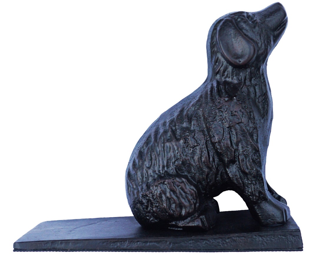 Cast Iron Dog Doorstop, Weighted 5 Lbs Doorstop Dog Statue, Heavy