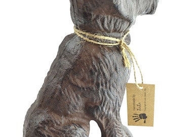 Dog Door Stopper, Cast Iron Doorstop, Home Decor, Gift For Dog Lover, Sculpture, Dog Statue | Lulu Decor