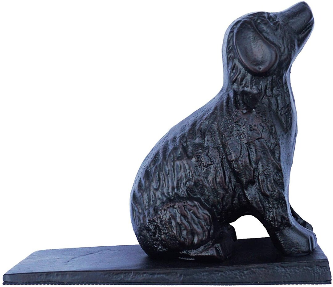Cast Iron Dog Door Stop Weighted Doorstop 5 Lbs Dog Statue Etsy