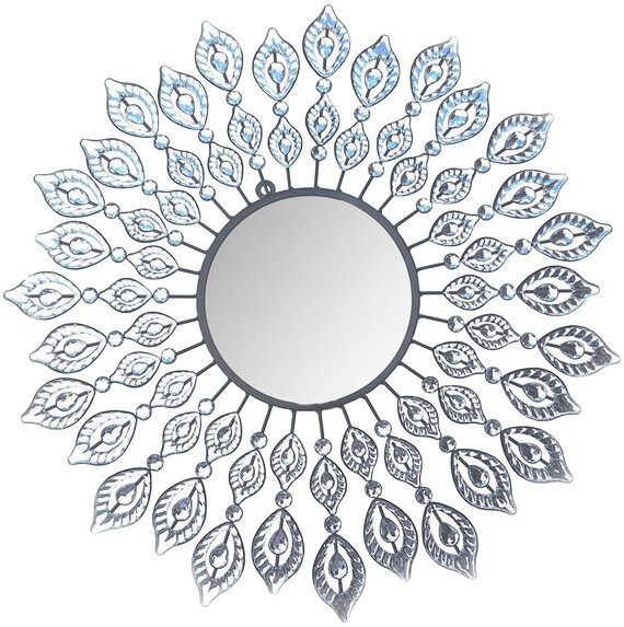 Lulu Decor Decorative Leaf Metal Wall Mirror Perfect For Decor Decorative Leaf Metal Wall Mirror