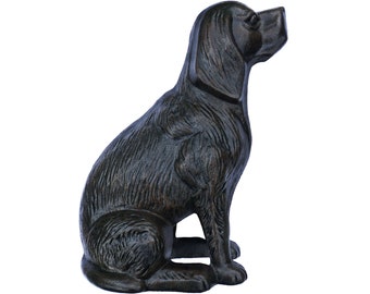 Lulu Decor, Cast Iron Decorative Black Dog Door Stopper, Heavy Doorstops, Sculpture, Dog Statue (Weighs 14 lbs)