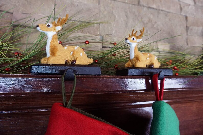 Lulu Decor Cast Iron Christmas Stocking Holder With Cute Etsy