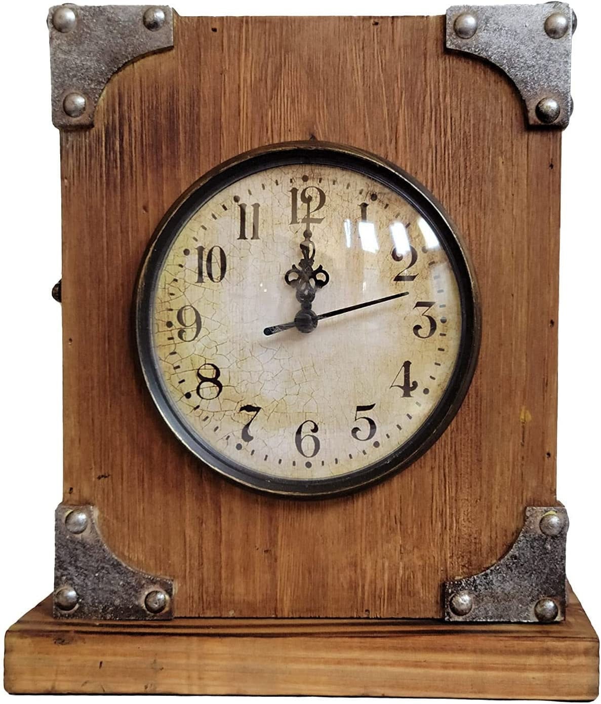 Oak Wood Rustic Table Clock Reclaimed From an 100 Elyear Old 