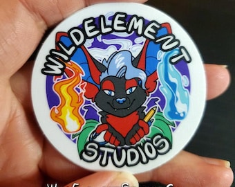 Vynil Stickers - WildElement Studios, Temrin, anthro, furry, fantasy, fire, water, earth, plants, wind, air, artist - Made in Canada
