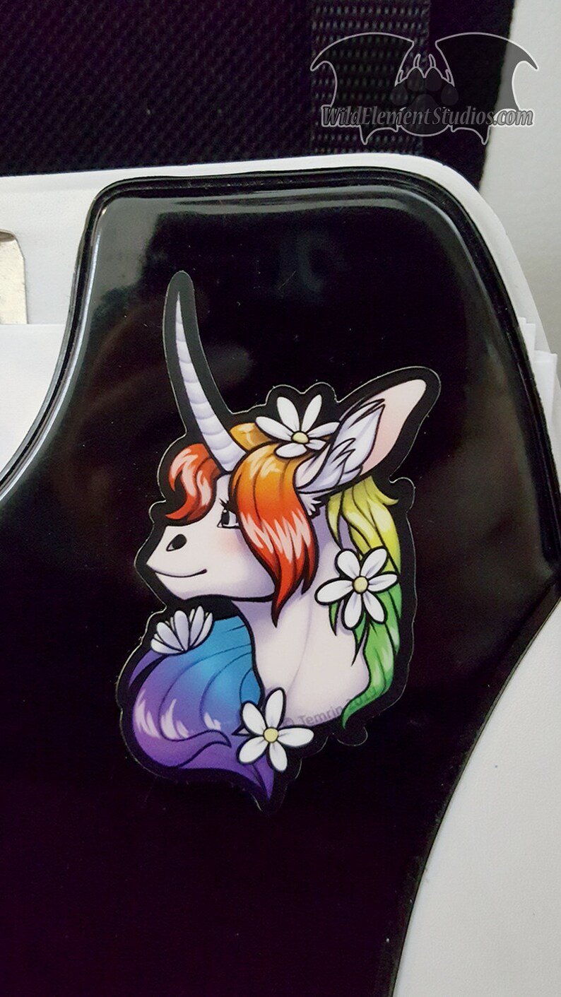 LGBT CHARITY Vinyl Sticker lgbtqia2s pride rainbow unicorn fabulous flowers vynil image 3