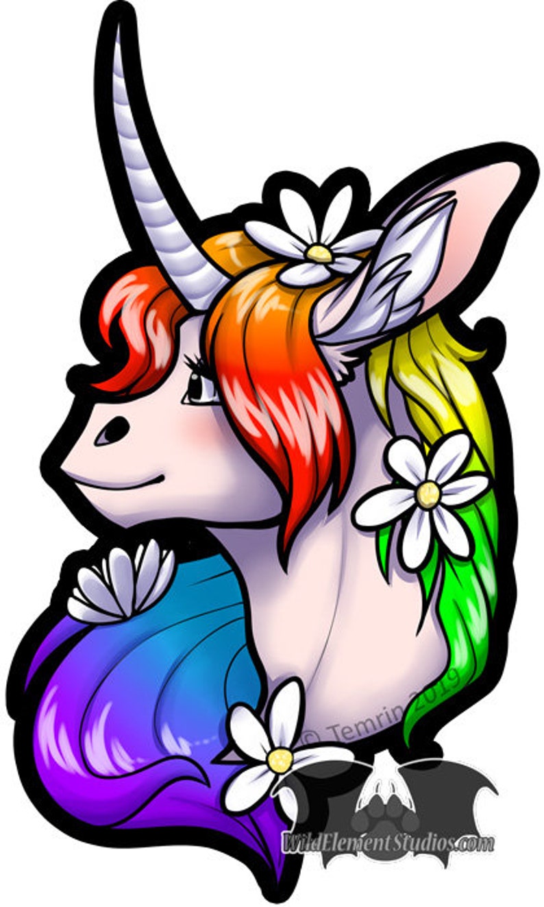 LGBT CHARITY Vinyl Sticker lgbtqia2s pride rainbow unicorn fabulous flowers vynil image 2