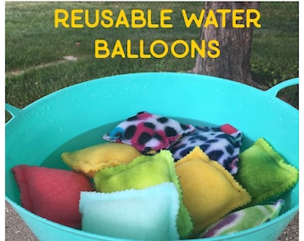 Reusable Water Balloons, Set of 10 Fleece Water Balloons
