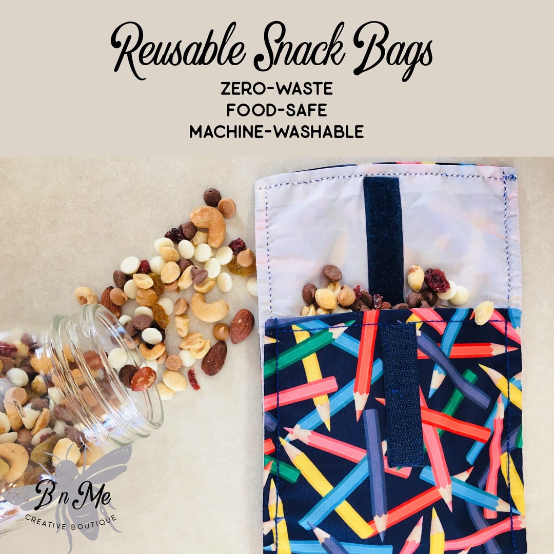 Reusable Snack Bags for Kids, Snack Bags, Zero Waste Snack Bags, Back to School Snack Bag