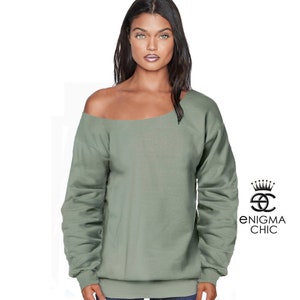 Off the Shoulder Sweatshirt Handmade by 