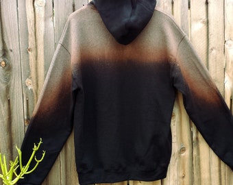 Ombre Hoodie, Custom Cropped Ombre Hoodie, Cropped Tie Dye Hoodie handmade by Enigma Chic