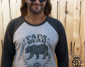 Papa Bear Baseball Shirt, Birthday Gift for Dad, Father's Day Gift for Dad by Enigma Chic