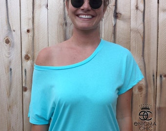 Off the Shoulder Top, Off the Shoulder Tee, Off the Shoulder T-Shirt the enigma chic essential