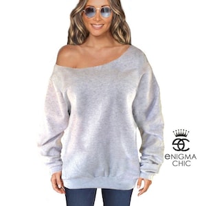 Oversized off top shoulder sweatshirt